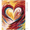 Diamantové maľovanie - DÚHOVÉ MAĽOVANÉ SRDCE (Rámovanie bez rámu a bez vypnutia plátna, Rozmer 40x50 cm)