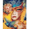 Diamantové maľovanie - VTÁČIA ŽENA (Rámovanie bez rámu a bez vypnutia plátna, Rozmer 40x50 cm)