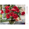 Diamantové maľovanie - VLČIE MAKY V SKLENENEJ VÁZE (Rámovanie bez rámu a bez vypnutia plátna, Rozmer 40x50 cm)
