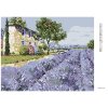 Diamantové maľovanie - LEVANDUĽOVÉ POLE I (Rámovanie bez rámu a bez vypnutia plátna, Rozmer 40x50 cm)