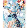 Diamantové maľovanie - KVETINKOVÝ JELEŇ (Rámovanie bez rámu a bez vypnutia plátna, Rozmer 40x50 cm)