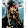 Diamantové maľovanie - JACK SPARROW II (Rámovanie bez rámu a bez vypnutia plátna, Rozmer 40x50 cm)