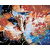 Diamantové maľovanie - MAČACIA ABSTRAKCIA (Rámovanie bez rámu a bez vypnutia plátna, Rozmer 40x50 cm)