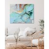 Diamantové maľovanie - TYRKYSOVÁ ABSTRAKCIA (Rámovanie bez rámu a bez vypnutia plátna, Rozmer 40x50 cm)