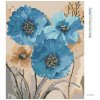 Diamantové maľovanie - ABSTRAKCIA MODRÝCH KVETOV III (Rámovanie bez rámu a bez vypnutia plátna, Rozmer 40x50 cm)
