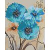 Diamantové maľovanie - ABSTRAKCIA MODRÝCH KVETOV III (Rámovanie bez rámu a bez vypnutia plátna, Rozmer 40x50 cm)