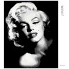 Diamantové maľovanie - ČIERNOBIELA MARILYN (Rámovanie bez rámu a bez vypnutia plátna, Rozmer 40x50 cm)