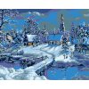 Diamantové maľovanie - ZAMRZNUTÁ RIEČKA (Rámovanie bez rámu a bez vypnutia plátna, Rozmer 40x50 cm)