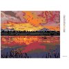 Diamantové maľovanie - KRÁSNY ZÁPAD SLNKA (Rámovanie bez rámu a bez vypnutia plátna, Rozmer 40x50 cm)