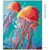 Diamantové maľovanie - MEDÚZY (Rámovanie bez rámu a bez vypnutia plátna, Rozmer 40x50 cm)