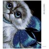 Diamantové maľovanie - MODROOKÉ MAČIATKO S MAŠĽOU (Rámovanie bez rámu a bez vypnutia plátna, Rozmer 40x50 cm)