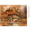 Diamantové maľovanie - STARÝ MLYN (Rámovanie bez rámu a bez vypnutia plátna, Rozmer 40x50 cm)