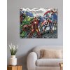 Diamantové maľovanie - AVENGERS HRDINOVIA (Rámovanie bez rámu a bez vypnutia plátna, Rozmer 40x50 cm)
