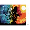 Diamantové maľovanie - STROM NOC A DEN (Rámovanie bez rámu a bez vypnutia plátna, Rozmer 40x50 cm)