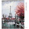 Diamantové maľovanie - EIFFELOVKA OD RIEKY (Rámovanie bez rámu a bez vypnutia plátna, Rozmer 40x50 cm)