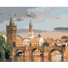 Diamantové maľovanie - POHĽAD NA KARLOV MOST (Rámovanie bez rámu a bez vypnutia plátna, Rozmer 40x50 cm)
