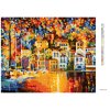 Diamantové maľovanie - MESTEČKO VO FARBÁCH (Rámovanie bez rámu a bez vypnutia plátna, Rozmer 40x50 cm)