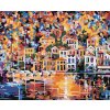 Diamantové maľovanie - MESTEČKO VO FARBÁCH (Rámovanie bez rámu a bez vypnutia plátna, Rozmer 40x50 cm)
