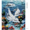Diamantové maľovanie - DELFÍNY V MORI (Rámovanie bez rámu a bez vypnutia plátna, Rozmer 40x50 cm)