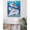 Diamantové maľovanie - DELFÍN S RODINKOU (Rámovanie bez rámu a bez vypnutia plátna, Rozmer 40x50 cm)