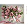 Diamantové maľovanie - RUŽE A ORGOVÁNY VO VÁZE (Rámovanie bez rámu a bez vypnutia plátna, Rozmer 40x50 cm)