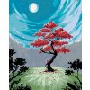 Diamantové maľovanie - STROM PRI SPLNE (Rámovanie bez rámu a bez vypnutia plátna, Rozmer 40x50 cm)