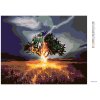 Diamantové maľovanie - KEĎ DO STROMU UDRIE BLESK (Rámovanie bez rámu a bez vypnutia plátna, Rozmer 40x50 cm)
