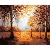Diamantové maľovanie - JESENNÝ LES (Rámovanie bez rámu a bez vypnutia plátna, Rozmer 40x50 cm)