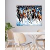 Diamantové maľovanie - KONE A ŽOKEJI (Rámovanie bez rámu a bez vypnutia plátna, Rozmer 40x50 cm)