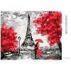 Diamantové maľovanie - PARÍŽ EIFFELOVA VEŽA BOZK (Rámovanie bez rámu a bez vypnutia plátna, Rozmer 40x50 cm)