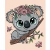 Diamantové maľovanie - ROZTOMILÁ KOALA NA KONÁRI (Rámovanie bez rámu a bez vypnutia plátna, Rozmer 40x50 cm)