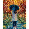 Diamantové maľovanie - V PARKU POD DÁŽDNIKOM (Rámovanie bez rámu a bez vypnutia plátna, Rozmer 40x50 cm)