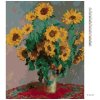 Diamantové maľovanie - SLNEČNICA (CLAUDE MONET) (Rámovanie bez rámu a bez vypnutia plátna, Rozmer 40x50 cm)