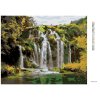 Diamantové maľovanie - VODOPÁD V JESENI (Rámovanie bez rámu a bez vypnutia plátna, Rozmer 40x50 cm)