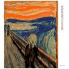 Diamantové maľovanie - VÝKRIK II (E. MUNCH) (Rámovanie bez rámu a bez vypnutia plátna, Rozmer 40x50 cm)