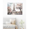 Diamantové maľovanie - ROMANTICKÁ EIFFELOVA VEŽA (Rámovanie bez rámu a bez vypnutia plátna, Rozmer 40x50 cm)