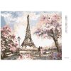 Diamantové maľovanie - ROMANTICKÁ EIFFELOVA VEŽA (Rámovanie bez rámu a bez vypnutia plátna, Rozmer 40x50 cm)