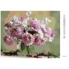 Diamantové maľovanie - PIVÓNIE A ČEREŠNE (Rámovanie bez rámu a bez vypnutia plátna, Rozmer 40x50 cm)