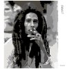 Diamantové maľovanie - FAJČIACI BOB MARLEY (Rámovanie bez rámu a bez vypnutia plátna, Rozmer 40x50 cm)