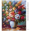 Diamantové maľovanie - PESTRÉ KVETY VO VÁZE (Rámovanie bez rámu a bez vypnutia plátna, Rozmer 40x50 cm)