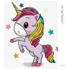 Diamantové maľovanie - DÚHOVÝ JEDNOROŽEC (Rámovanie bez rámu a bez vypnutia plátna, Rozmer 40x50 cm)