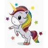 Diamantové maľovanie - DÚHOVÝ JEDNOROŽEC (Rámovanie bez rámu a bez vypnutia plátna, Rozmer 40x50 cm)