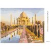 Diamantové maľovanie - TAJ MAHAL A VÝCHOD SLNKA (Rámovanie bez rámu a bez vypnutia plátna, Rozmer 40x50 cm)