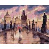 Diamantové maľovanie - KARLOV MOST V DAŽDI (Rámovanie bez rámu a bez vypnutia plátna, Rozmer 40x50 cm)