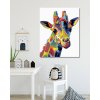 Diamantové maľovanie - FAREBNÁ ŽIRAFA (Rámovanie bez rámu a bez vypnutia plátna, Rozmer 40x50 cm)