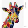 Diamantové maľovanie - FAREBNÁ ŽIRAFA (Rámovanie bez rámu a bez vypnutia plátna, Rozmer 40x50 cm)
