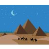 Diamantové maľovanie - PYRAMÍDY EGYPT (Rámovanie bez rámu a bez vypnutia plátna, Rozmer 40x50 cm)