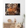 Diamantové maľovanie - JASNÝ TIGRÝ POHĽAD (Rámovanie bez rámu a bez vypnutia plátna, Rozmer 40x50 cm)