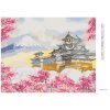Diamantové maľovanie - JAPONSKÝ CHRÁM OBKLOPENÝ KVETMI (Rámovanie bez rámu a bez vypnutia plátna, Rozmer 40x50 cm)