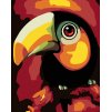 Diamantové maľovanie - ŽIARIVÝ VTÁK (Rámovanie bez rámu a bez vypnutia plátna, Rozmer 40x50 cm)